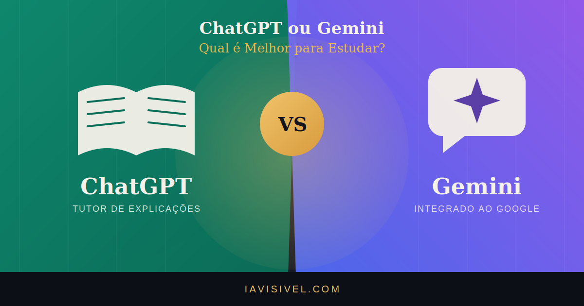 ChatGPT ou Gemini qual é melhor para estudar